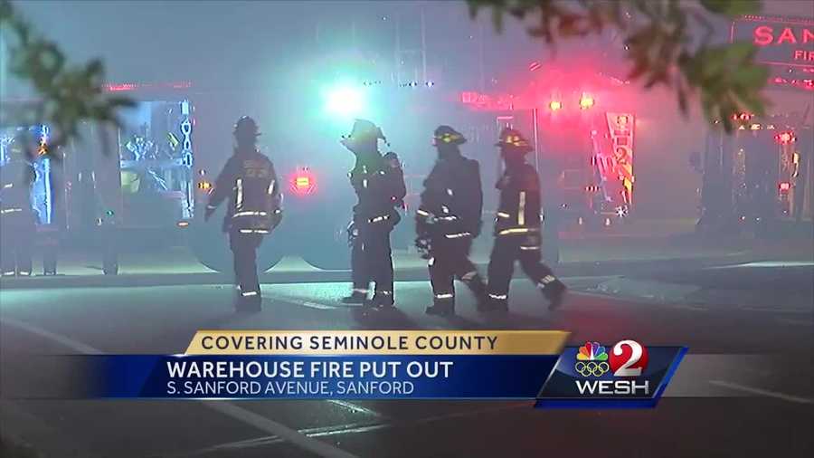 Fire investigators are looking into the cause of a blaze at a warehouse in Sanford overnight.