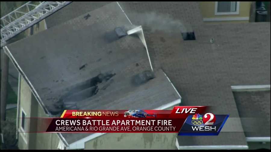 Crews responded to a report of an apartment fire on Americana Boulevard Friday afternoon around 3:30 p.m., officials told WESH 2 News. Stewart Moore has the latest update.