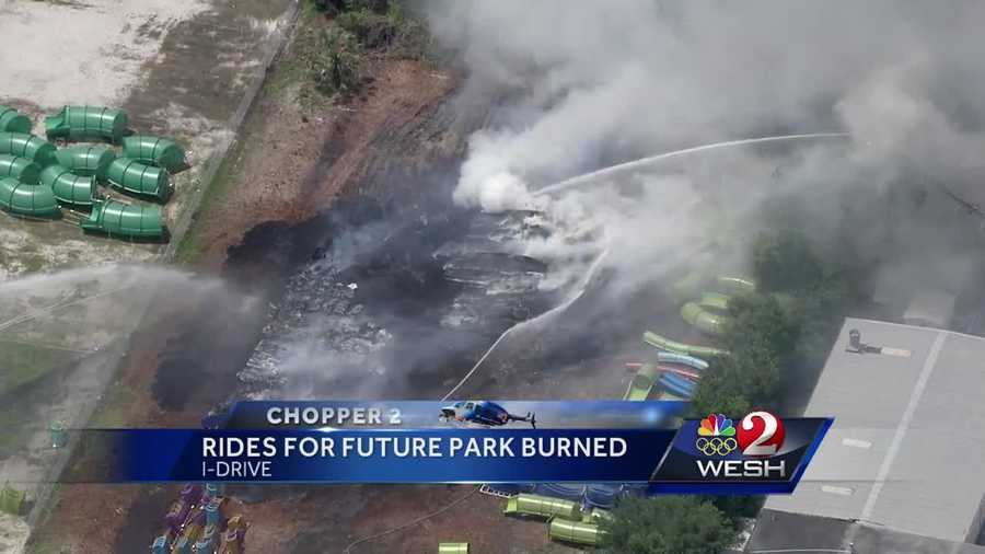 A source at Universal told WESH 2 News the fire was in an empty lot where officials were storing equipment for the new Volcano Bay attraction.