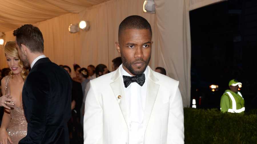 Frank Ocean attends The Metropolitan Museum of Art's Costume Institute benefit gala celebrating "Charles James: Beyond Fashion" on Monday, May 5, 2014, in New York.