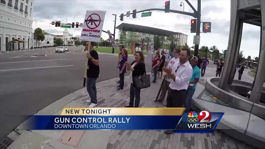 Gun control activists gathered in the streets of downtown Orlando on Thursday, calling for action in the wake of the Pulse nightclub massacre. They're calling for, among other things, stricter laws against assault rifles. Summer Knowles reports.