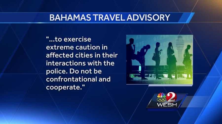 The warning advises travelers to stay away from large crowds, demonstrations and protests, and avoid any confrontations with police.