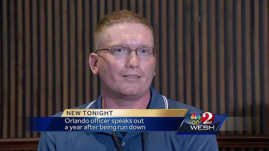 One year ago, an Orlando police officer was run over and nearly killed in the line of duty. WESH 2's Bob Kealing speaks with Officer William Anderson.