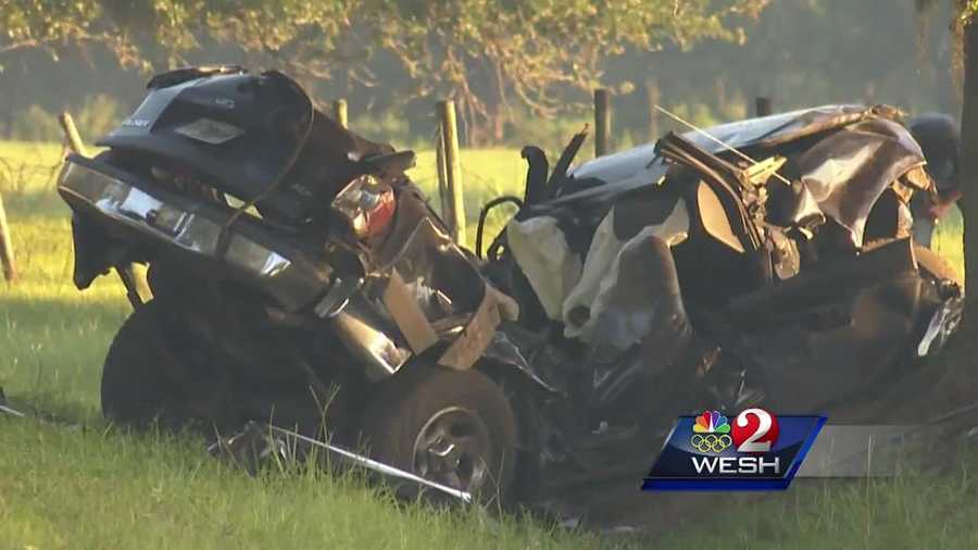 Two people were killed and a third person was injured in a crash in east Orange County early Thursday morning, the Florida Highway Patrol said.