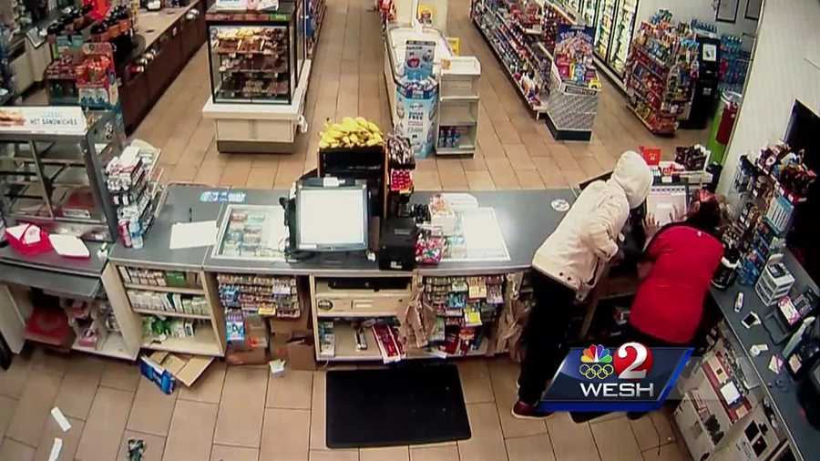 A 25-year-old store clerk fought back during an armed robbery at a Volusia County store. Claire Metz reports.