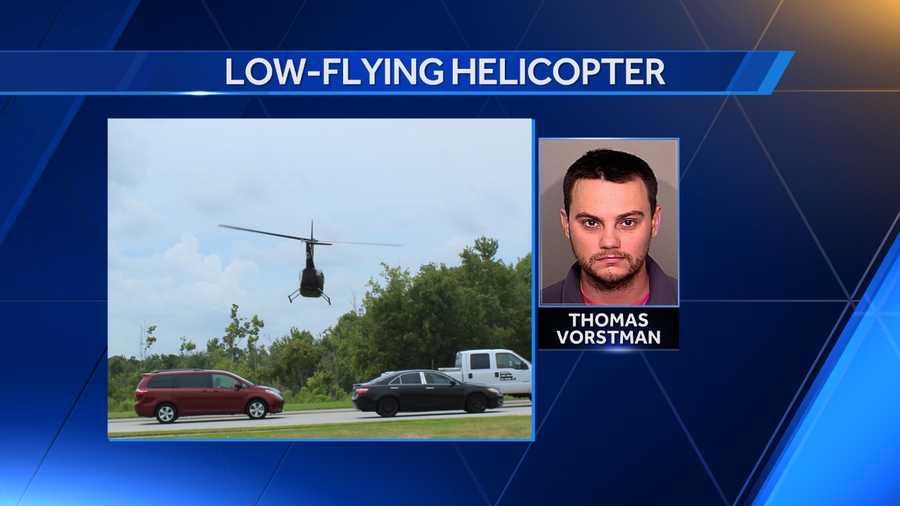 A helicopter pilot was arrested Saturday evening after Osceola County Sheriff’s Office deputies who observed the chopper flying too low.