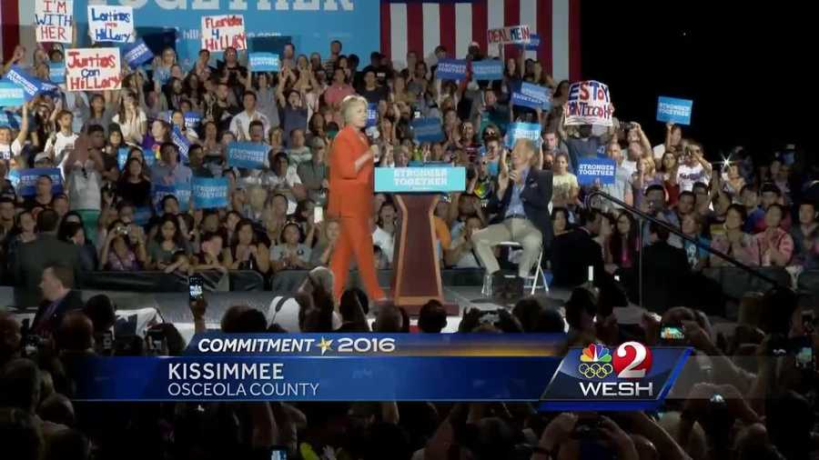 The battle for the I-4 corridor is on full display in the race for president of the United States. Hillary Clinton made a push for votes in Kissimmee Monday. Donald Trump will speak in the same location in just a few days. Greg Fox reports.