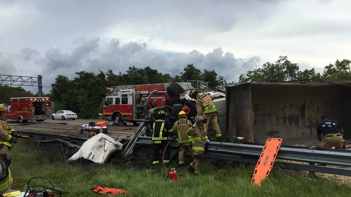 Crash Blocking Northbound I 95 In Titusville