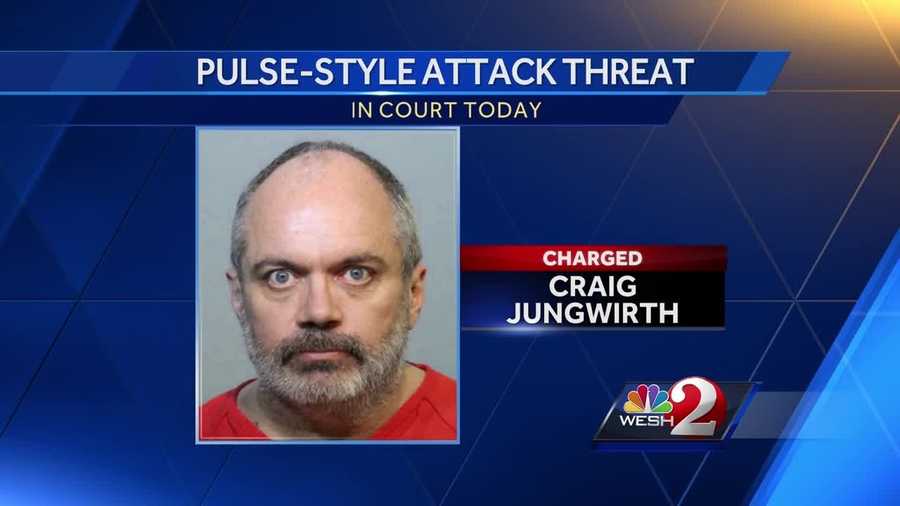 Craig Jungwirth, 50, who is facing federal charges of making an online threat to members of the gay community, will remain in custody through the weekend. Bob Kealing reports.