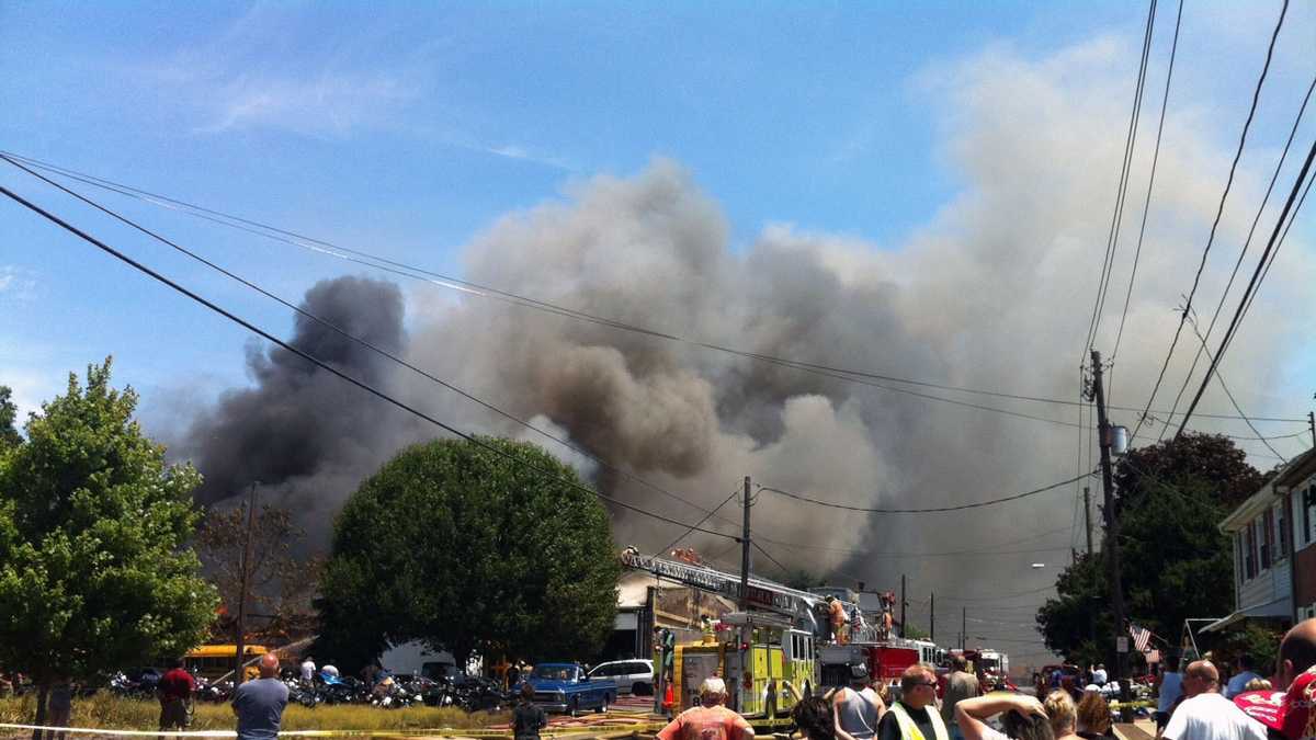 Photos: Fire destroys motorcycle shop in Columbia