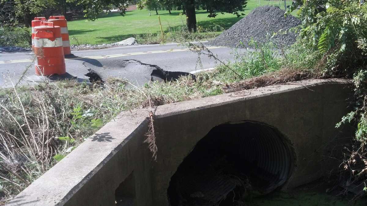 Collapsed drainage pipe closes Lancaster County road