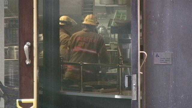 The sprinkler system went off and firefighters got it under control quickly. The kitchen and dining room of the restaurant in the first block of West King Street had some smoke damage.