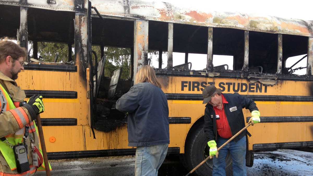 No students injured in school bus fire
