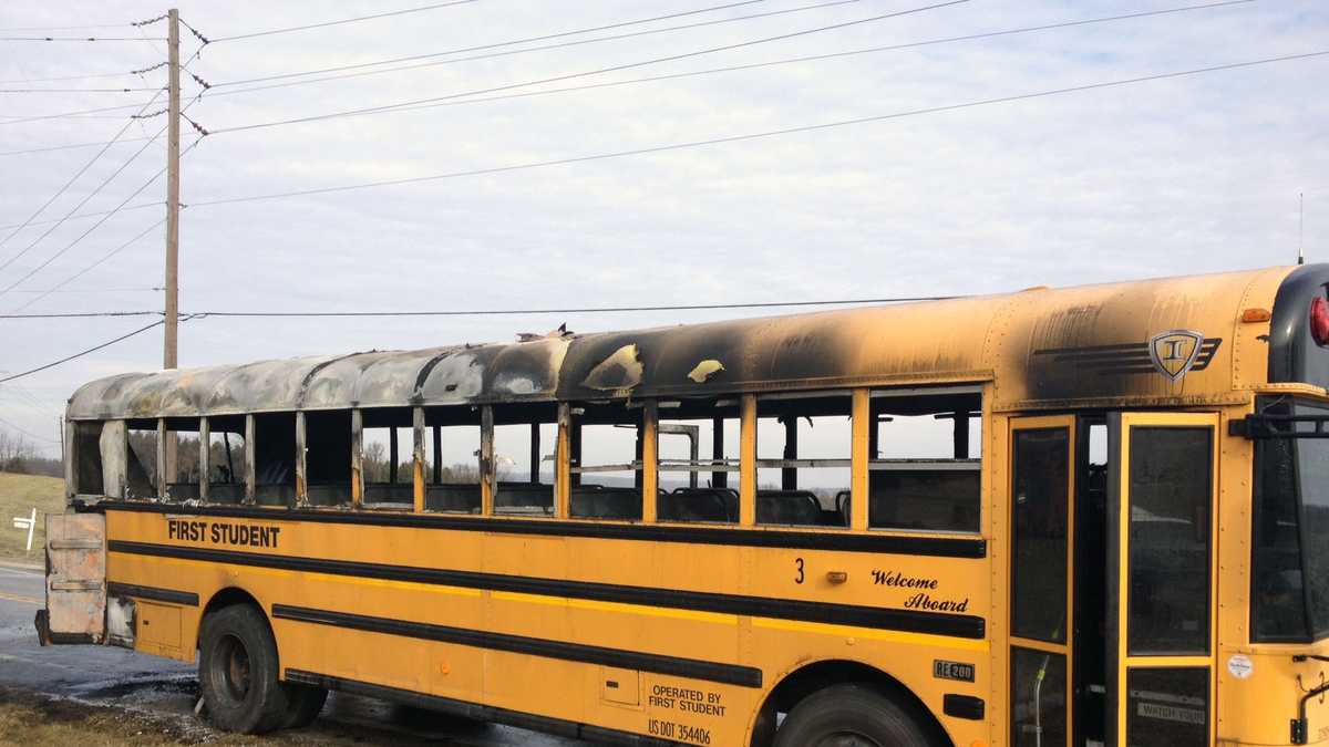 No students injured in school bus fire