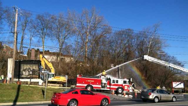 Fire crews were called back to Penn Glass Monday afternoon.