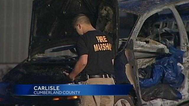 Body found in burned car scene
