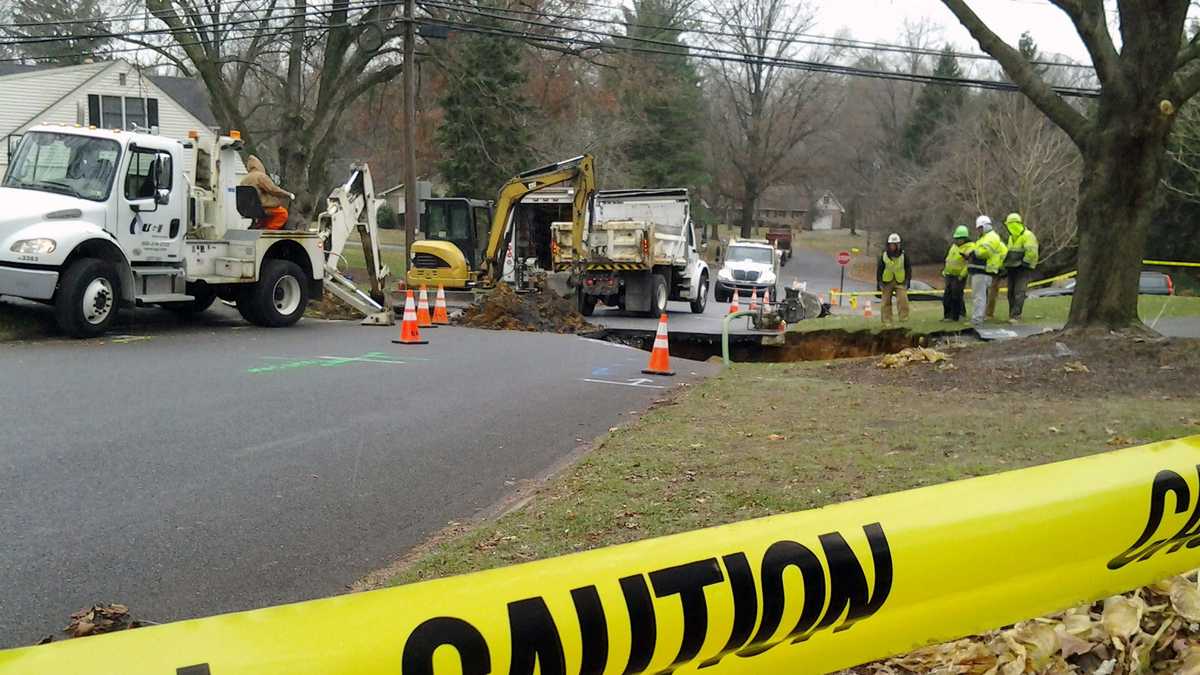 Crews repair Lower Allen Township sinkhole