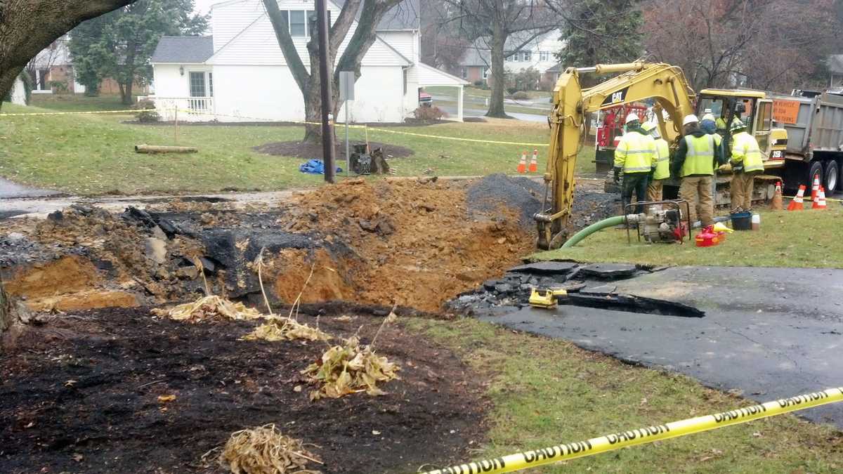 Crews repair Lower Allen Township sinkhole