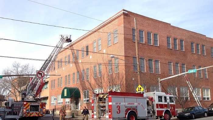 Apartment catches fire in Lancaster