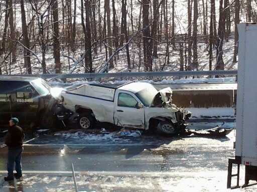 Photos: Turnpike crashes scene