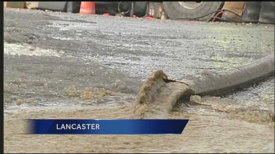 Water main break in Lancaster under repair