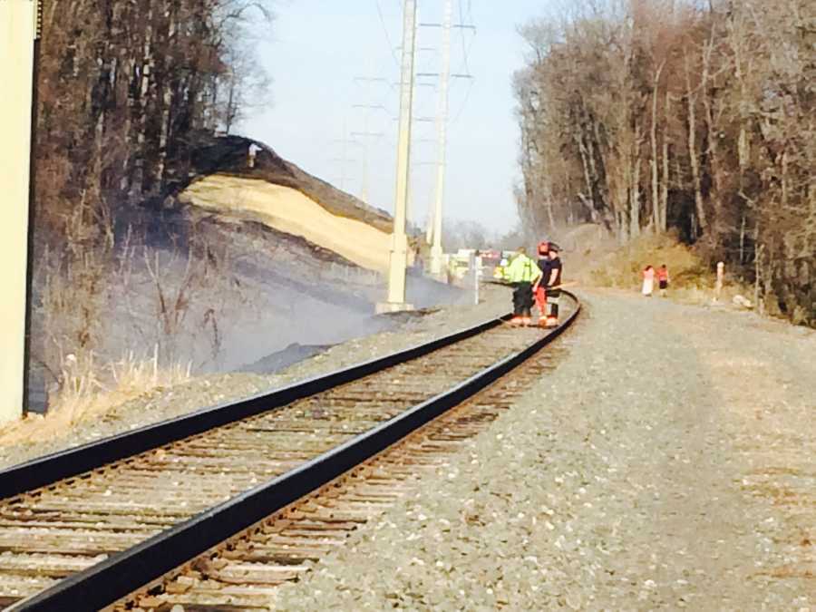Photos: Train engine sparks brush fires in Lancaster County