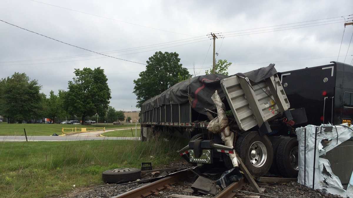 Photos: Train and tractor trailer collide in York County