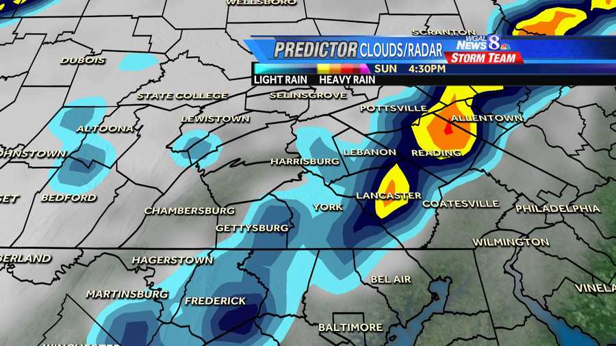 Storms: Hour-by-hour rain projections