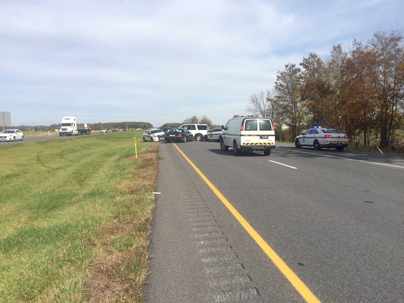 Photos: Driver Flees After Traffic Stop, Crashes