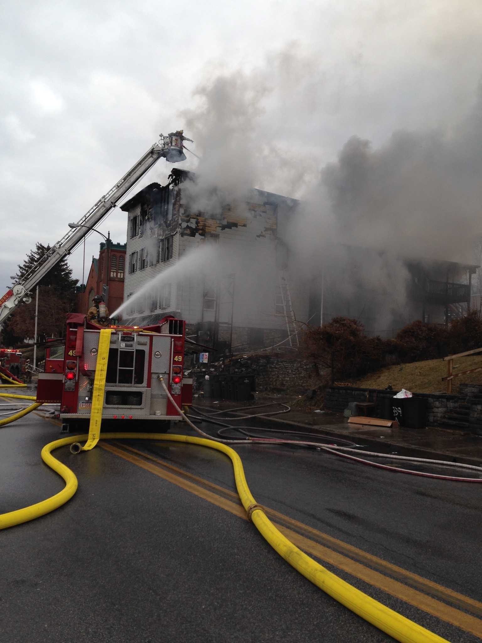 Photos: Crews Fight Apartment Building Fire In Steelton