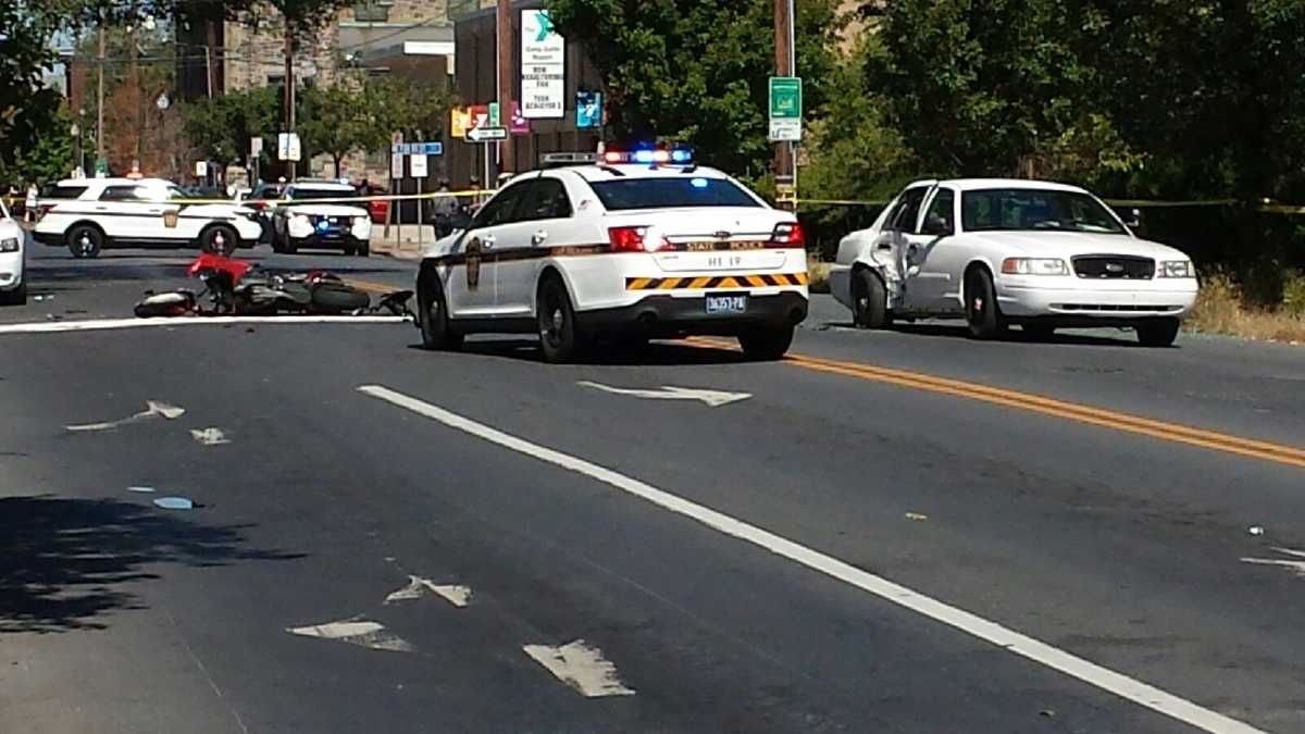 PHOTOS: Motorcyclist crashes after police chase