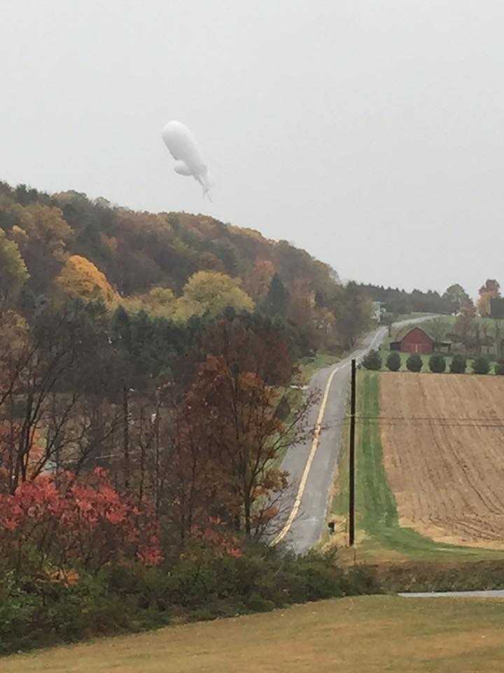 It S Down Runaway Army Blimp Snagged In Trees In Pa Field