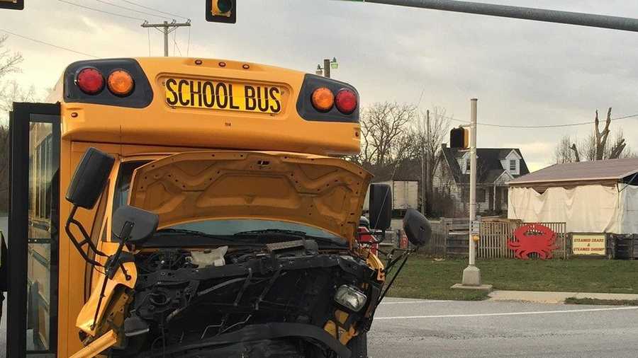 One person suffers minor injuries in crash involving school van