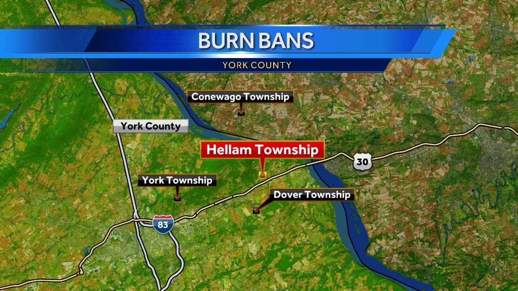 Burn ban issued for 6 communities in York