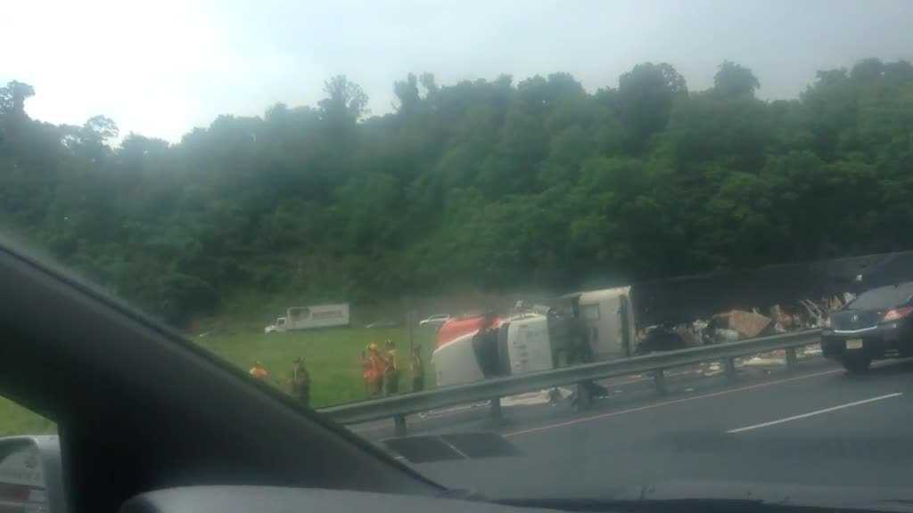 Update Route 30 Reopens After Truck Overturns 0974