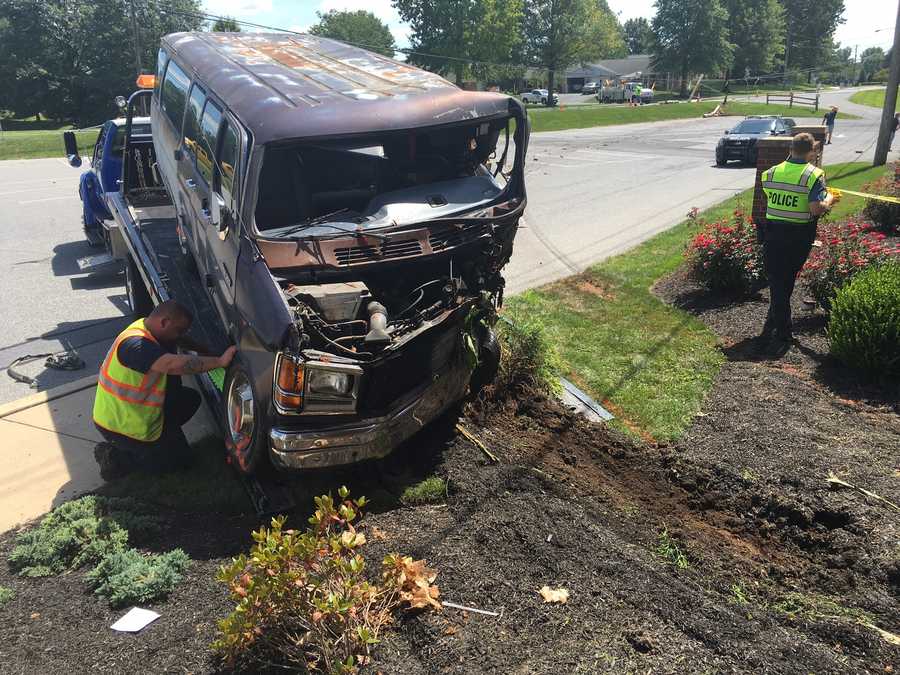 Photos Vehicle crashes into church