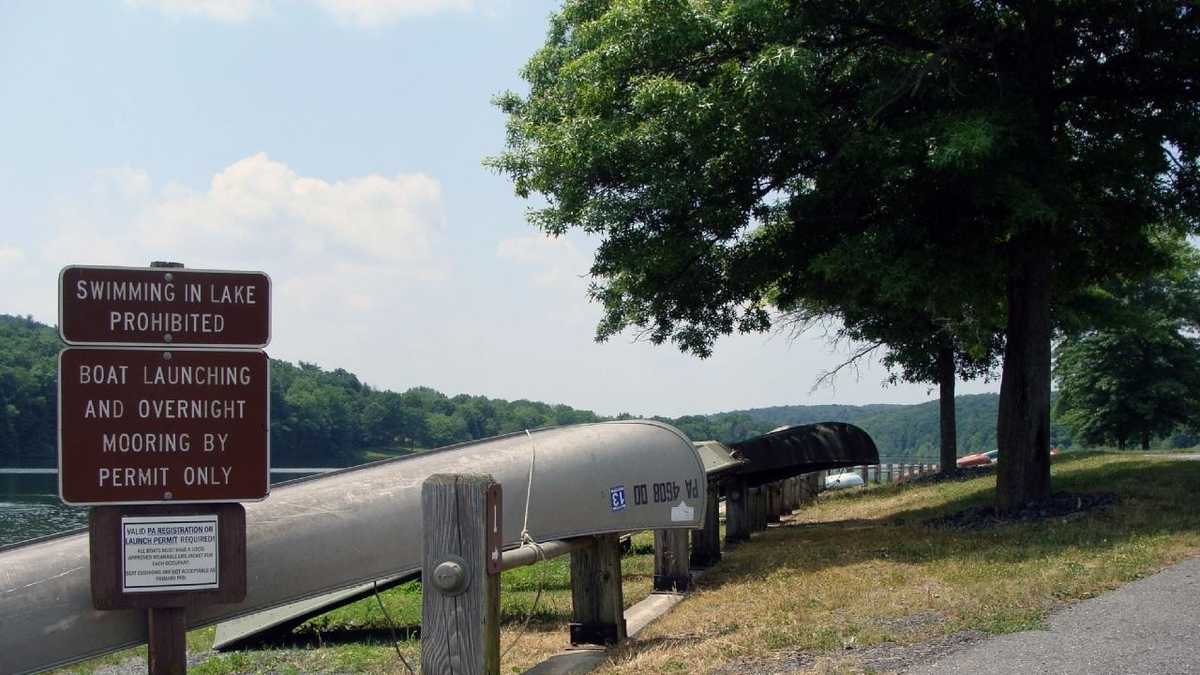 Boat, fish at Holman Lake