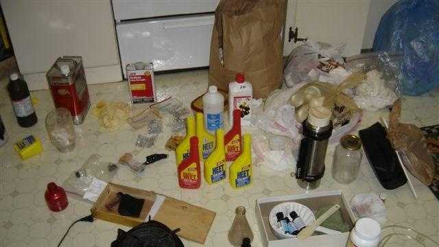 What does the inside of a meth lab look like?