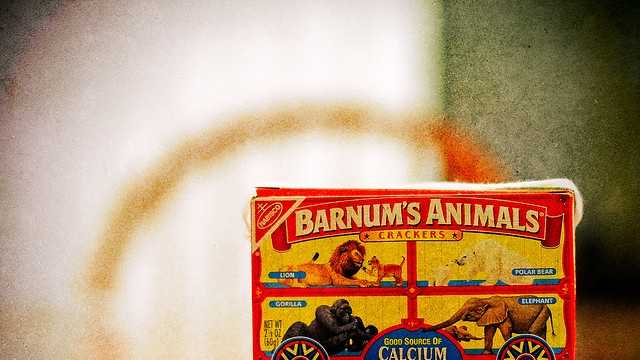 Ever wonder why the box had a string? Boxes of Animal Crackers were originally designed to hang from Christmas trees.
