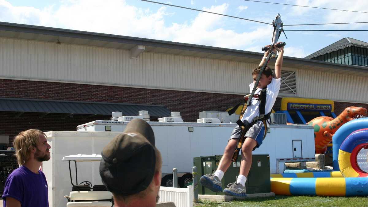 Look out below! Ride the new zip line at state fair
