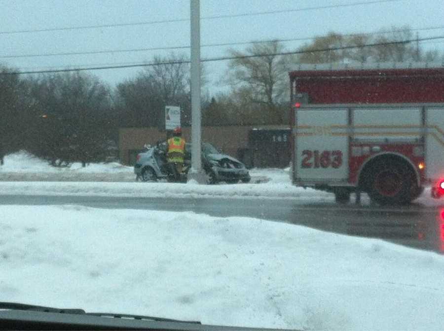 Photos Car crushed by semitrailer