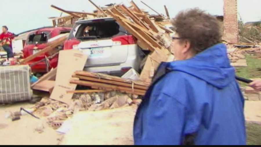 Residents are returning to the former sites of their homes in Moore, Oklahoma as rescue personnel continue the search for survivors of Monday's EF-5 tornado.