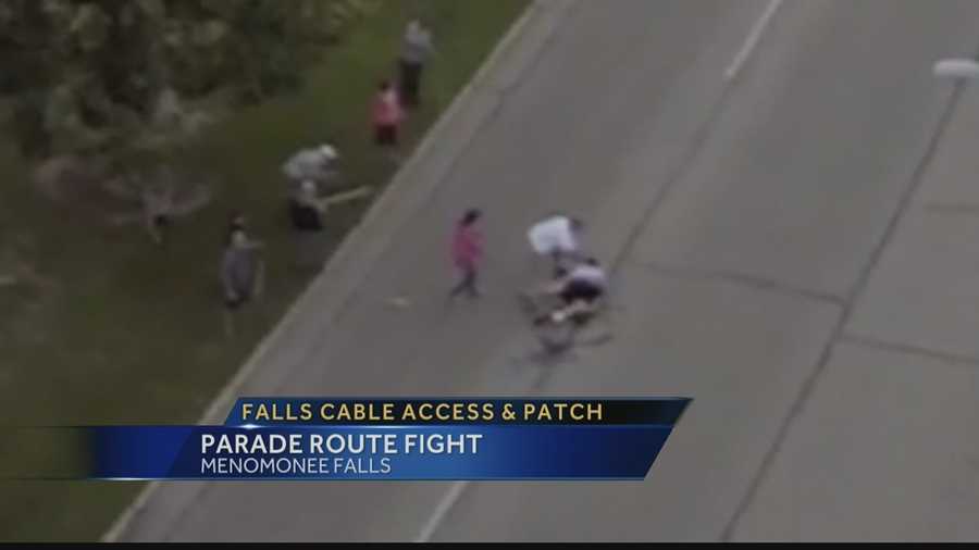 Falls Cable Access catches this fight on camera. Two men fight over a parade spot.
