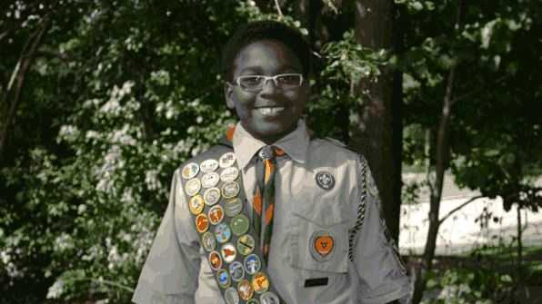 James Hightower III became the youngest African-American Eagle Scout at age 12.