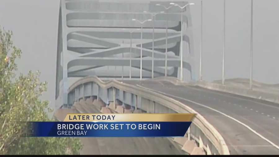 Crews will begin constructing two support towers designed to prevent further damage to Green Bay's Leo Frigo bridge.