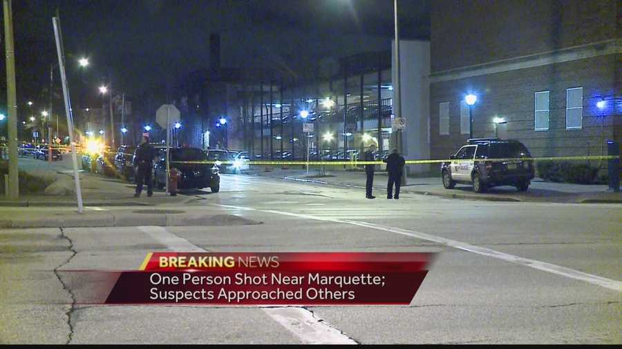 A Marquette University student was shot, and two others were robbed on campus early Friday morning.  WISN 12 News Ben Hutchison reports from the scene.