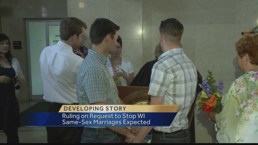 Milwaukee county is preparing for another busy day at the courthouse as same-sex couples apply for marriage licenses.