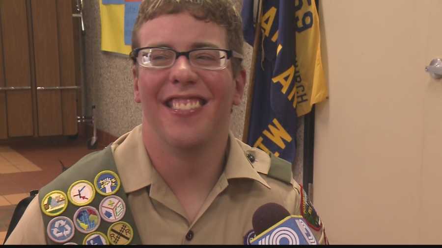 A 21-year-old Wisconsin man has defied the odds since the day he was born.  Born with Cerebral Palsy, epilepsy and blindness he has now achieved an already rare feat: the rank of Eagle Scout.