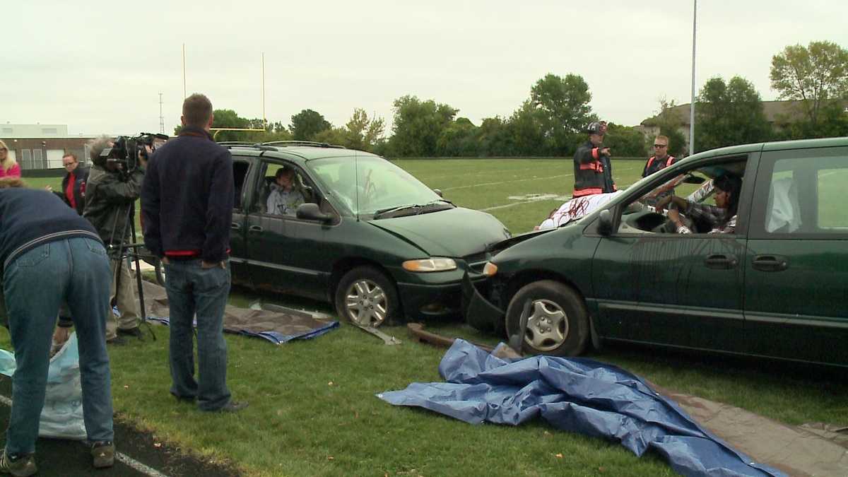 Photos Greenfield mock crash scene