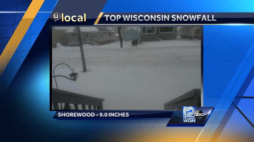 See Wisconsin's top snow totals